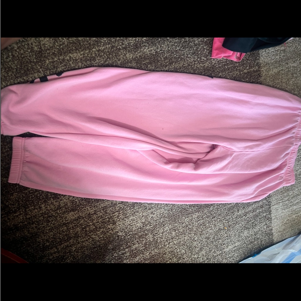 Pink Sweatpants With Cuffed Ankles, Size: Small. Almost New Condition.
